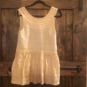 Cream Embroidered top